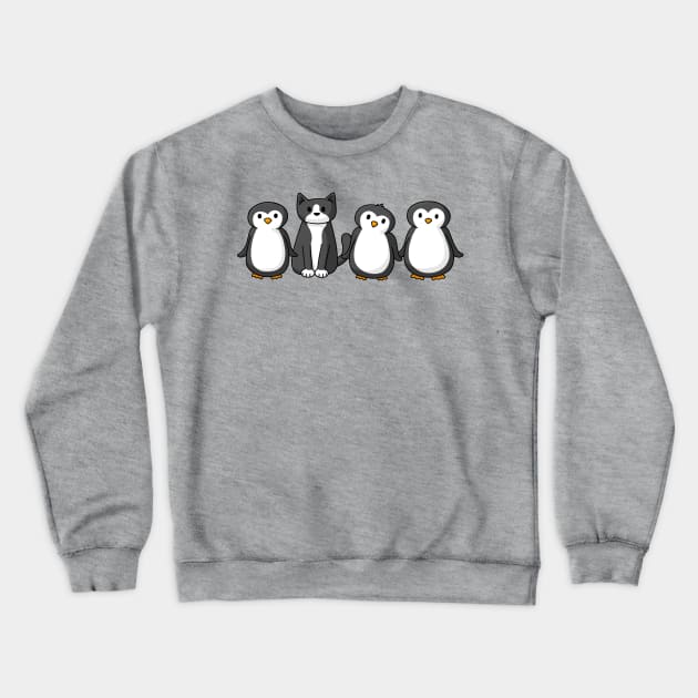 Penguins Crewneck Sweatshirt by Doodlecats 